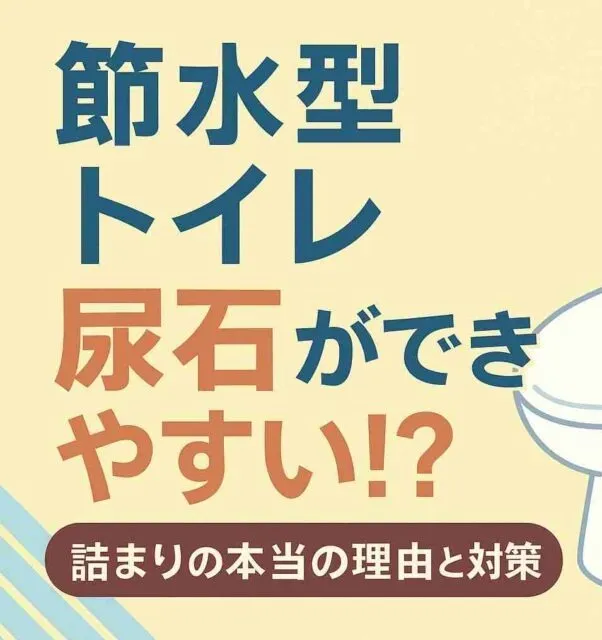 節水型トイレで詰まりやすい!? 尿石ができる本当の理由と対策とは